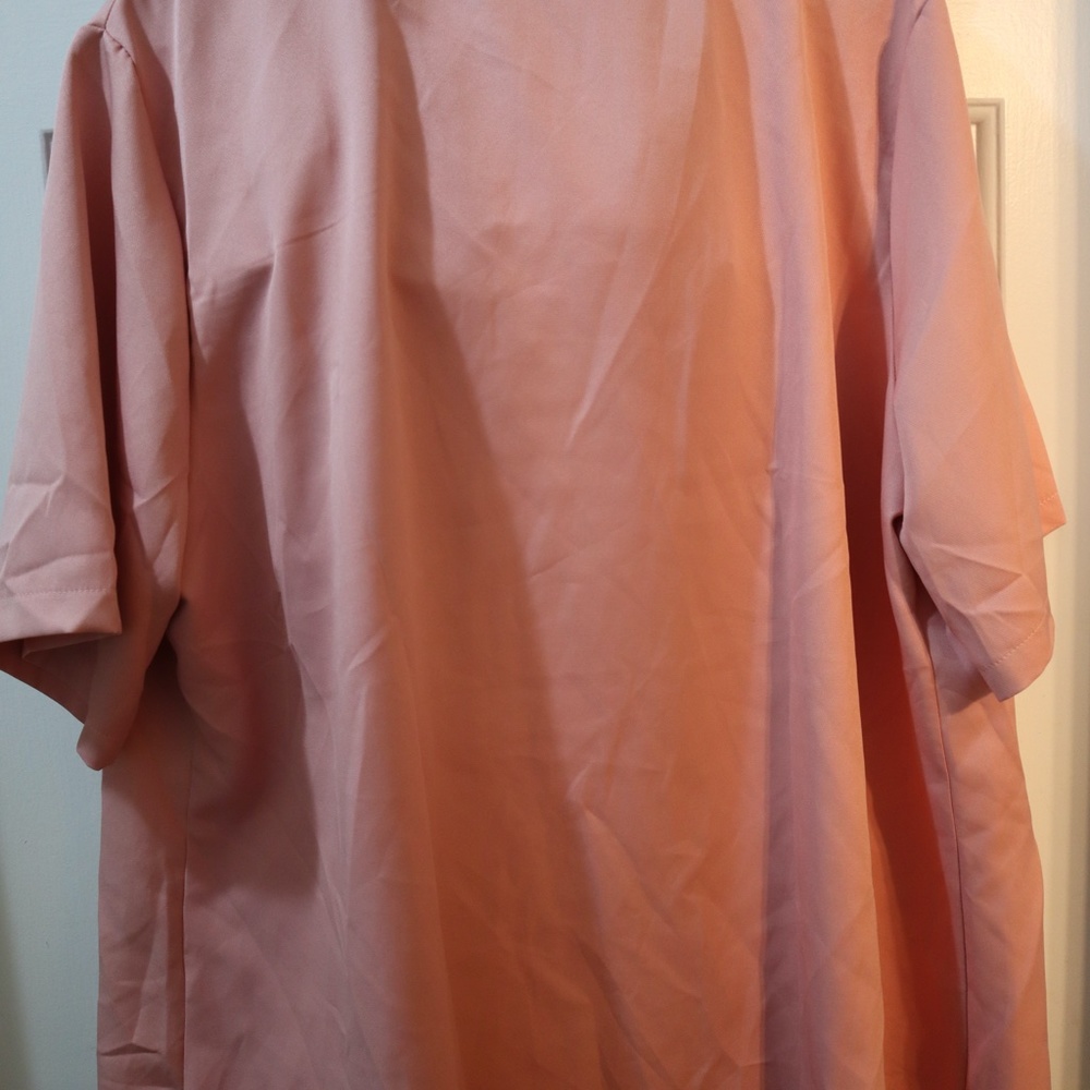 Plus Solid Lapel Neck Single Button Blazer & Shor… - image 8